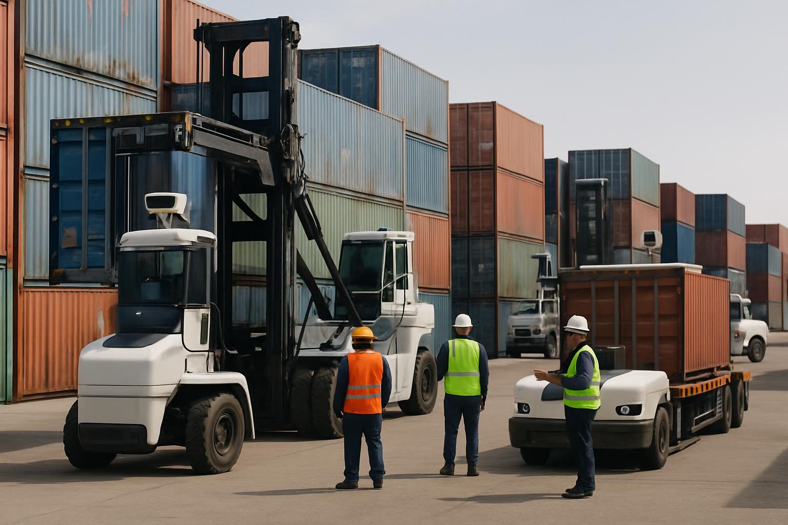 Container depot with AI-powered operations