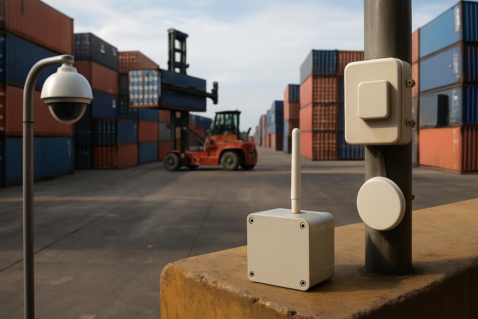 Container depot with IoT devices